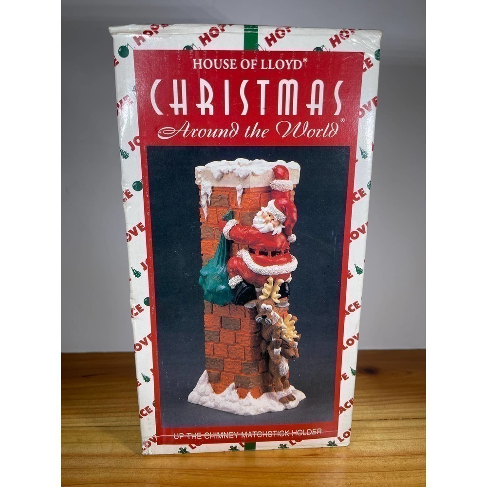 𝅺VTG House of Lloyd Around The World Christmas Up The Chimney Matchstick Holder
